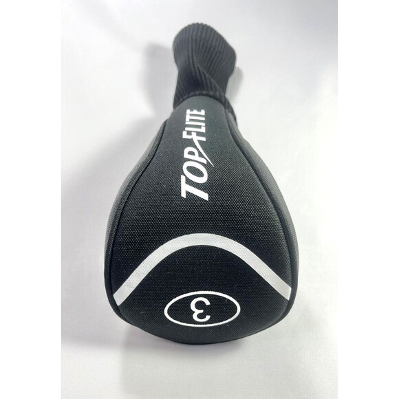 Top Flight 3 Wood Head Cover Black White and Grey - Picture 2 of 8
